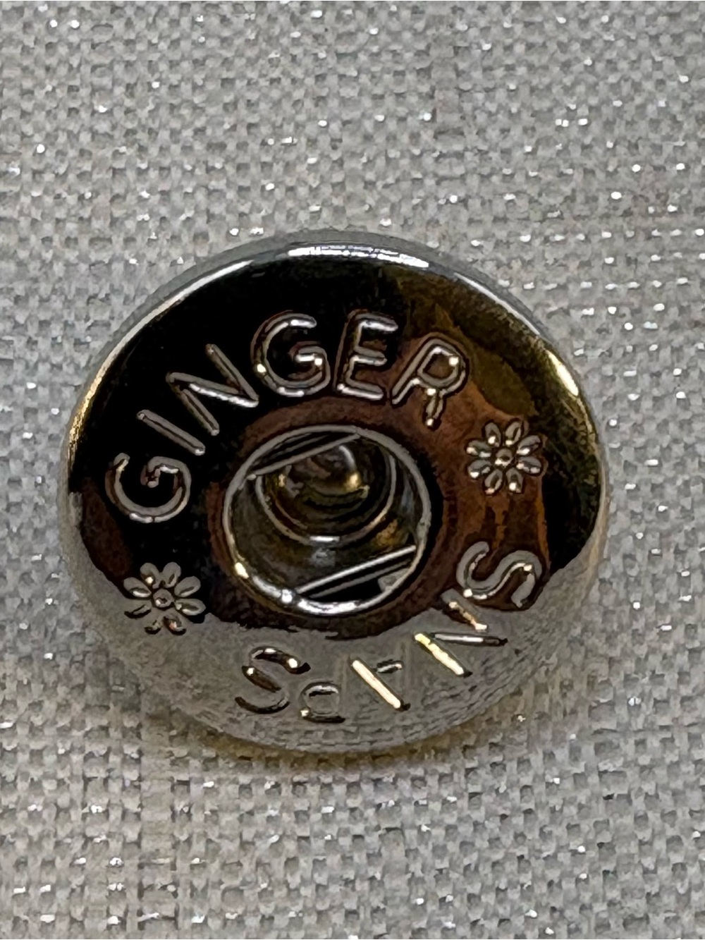 Lapel Pin -Ginger Snaps & Co. Snap Button Charm Base - Oh Snap!